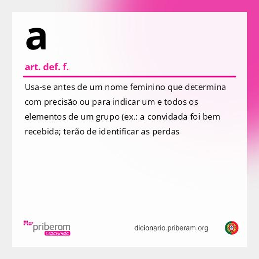 Significado de a